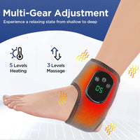 Heated Vibration Ankle Support Brace