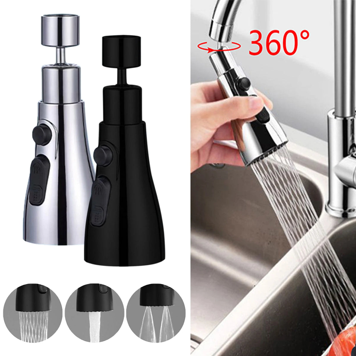 360° Rotating Kitchen Faucet Sprayer Head
