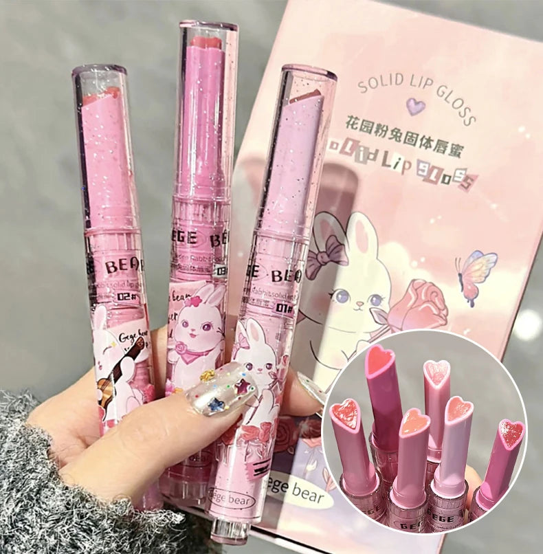 Hydrating Solid Bunny Lip Gloss for Glossy Shine - 10