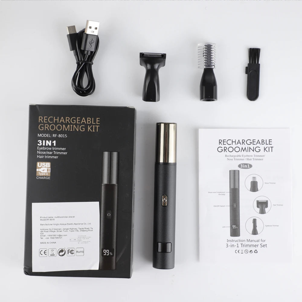 3-in-1 Electric Facial Hair Grooming Kit - 2