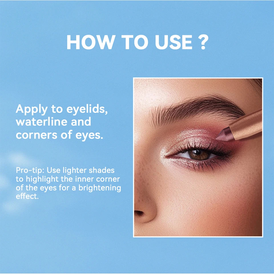 Waterproof Shimmer Eyeliner Pencil for Brightened Eyes - 23