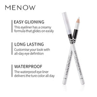 12-Piece Waterproof White Eyeliner Pencil Set