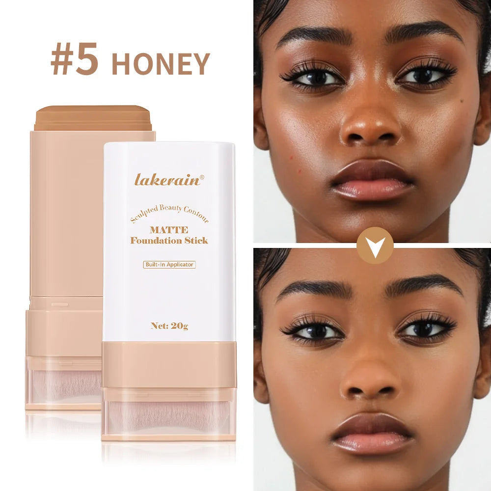 Matte Foundation Stick with Built-in Blending Brush - 5