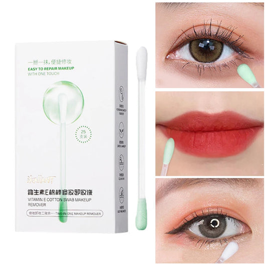 Pre-Soaked Makeup Remover Cotton Swabs for Precision Cleaning