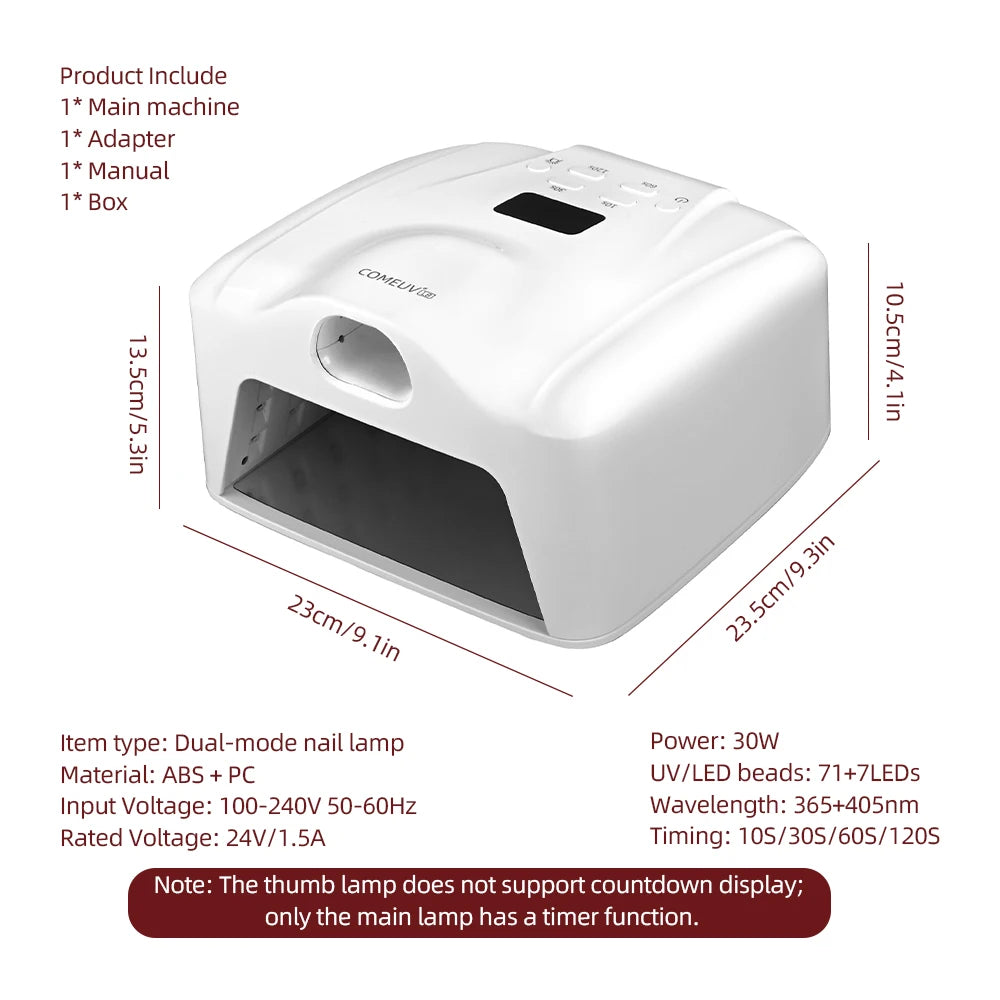 Professional Dual-Mode LED Nail Dryer Lamp - 23