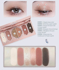 6-Color Embossed Eyeshadow Palette for All-Day Wear
