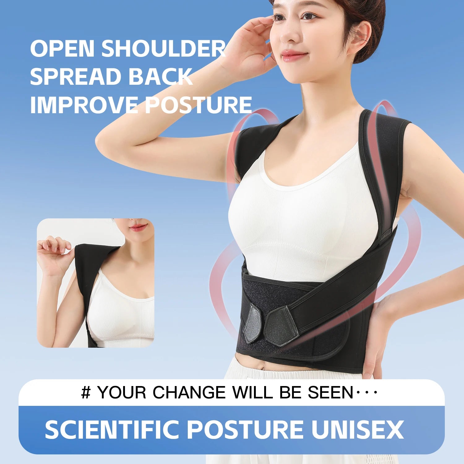 Adjustable Posture Corrector Back Support Brace - 4