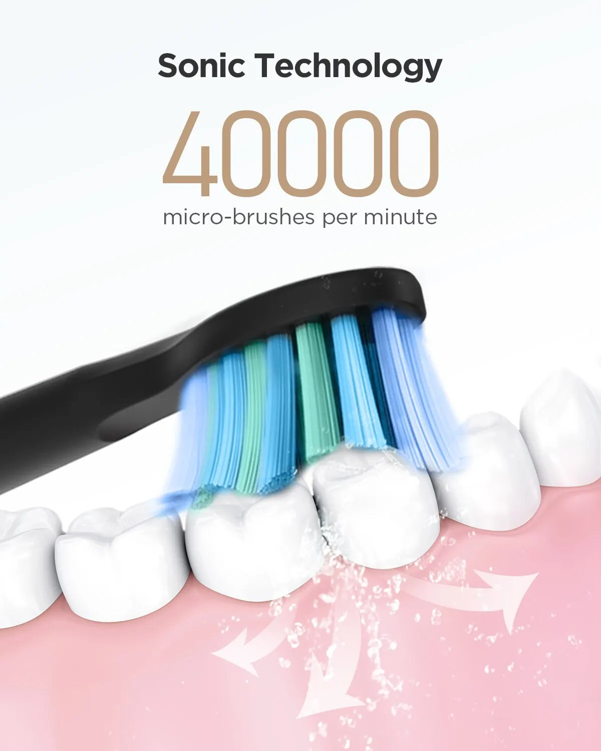 Sonic Rechargeable Electric Toothbrush with 4 Replacement Heads - 4