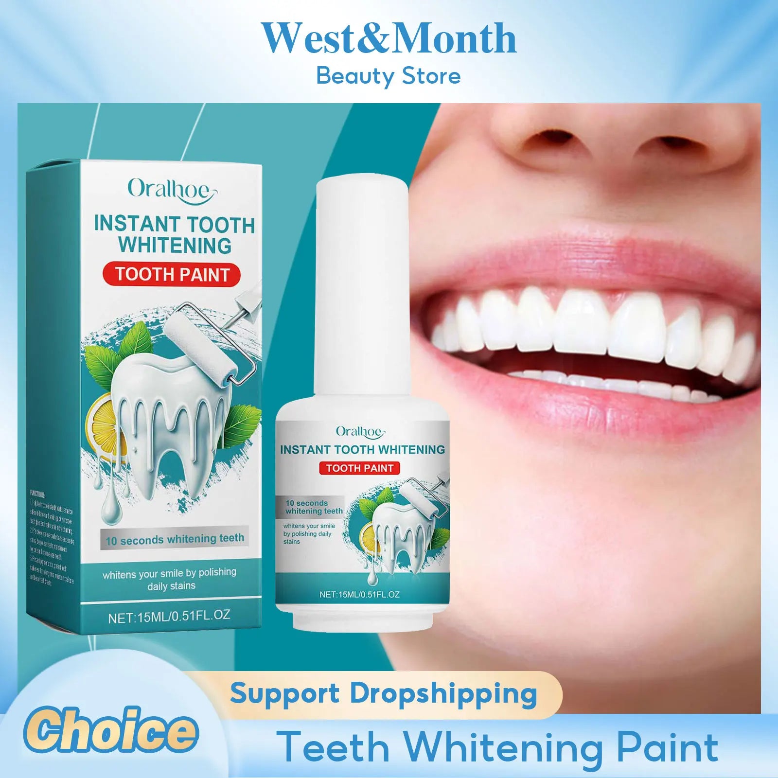 Instant Teeth Whitening Paint for Sensitive Teeth - 1