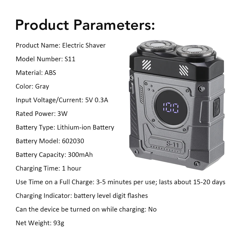 Portable Waterproof Electric Shaver for Men - 27
