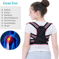 Adjustable Back Posture Corrector Brace for Kids and Teens