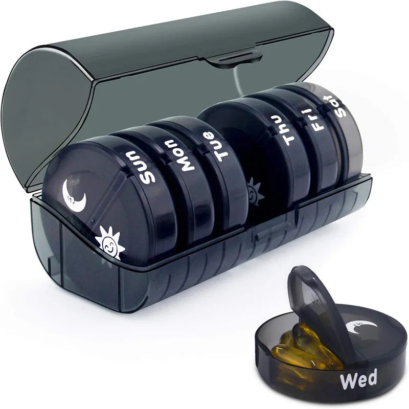 7-Day Stackable Weekly Pill Organizer for Daily Medication - 10