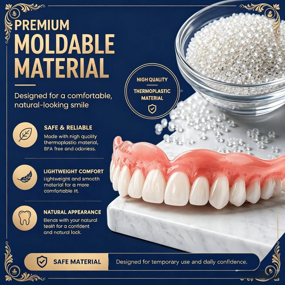 Custom Fit Moldable Cosmetic Dentures for a Natural Smile
