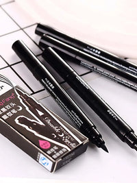 Double-Ended Waterproof Eyeliner with Decorative Stamp