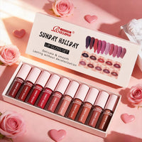10-Color Velvet Matte Lip Gloss Set