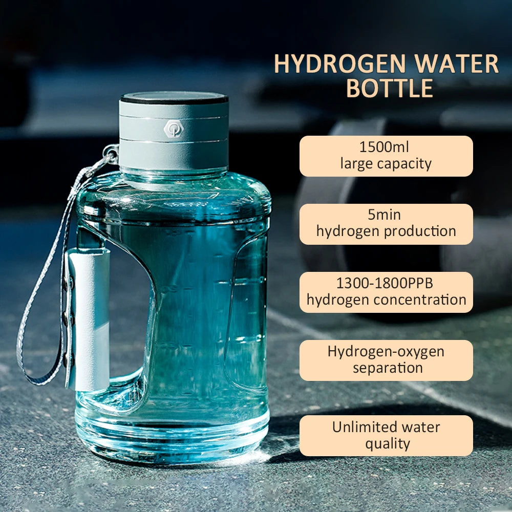 Portable 1.5L Hydrogen-Rich Water Generator Bottle - 3