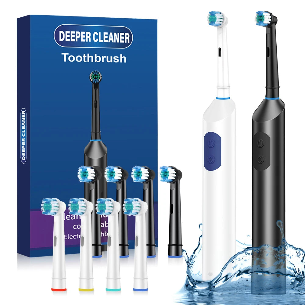 Rechargeable Rotary Electric Toothbrush with 4 Heads - 17