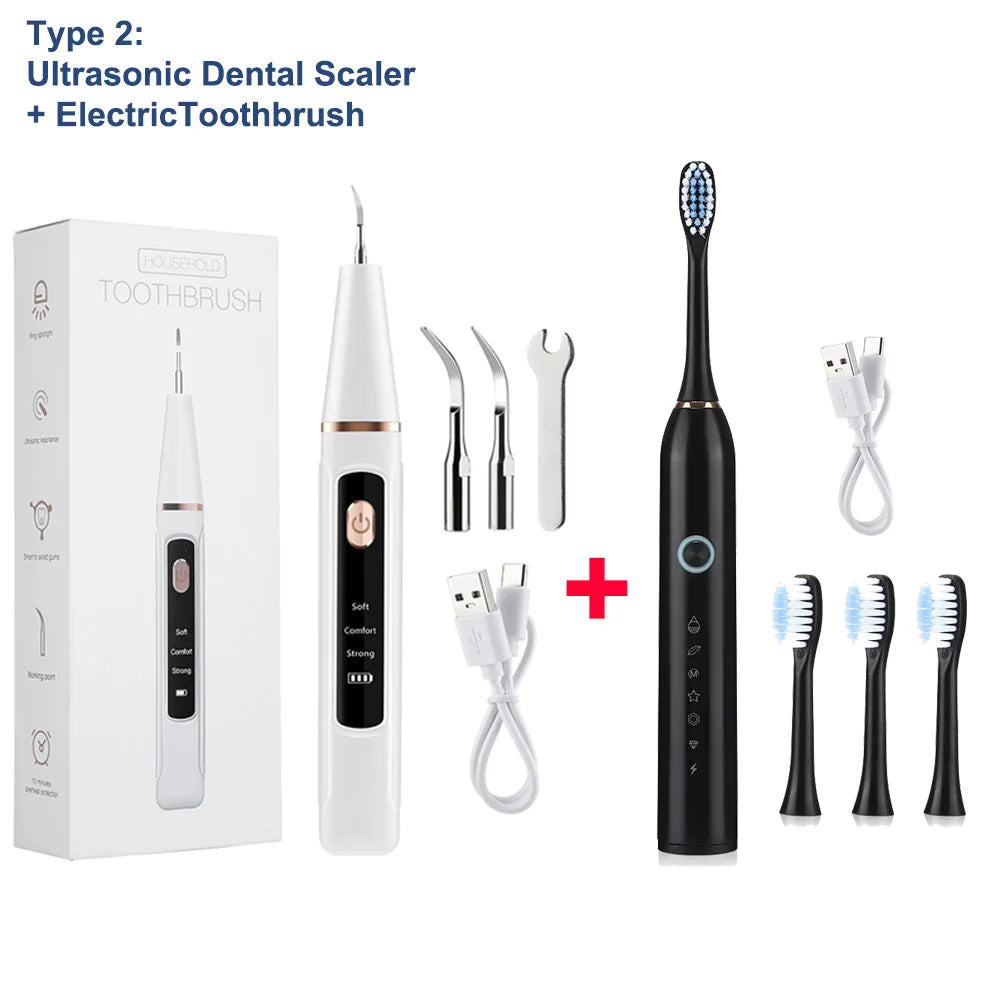 Complete Ultrasonic Dental Care & Teeth Whitening System - 28