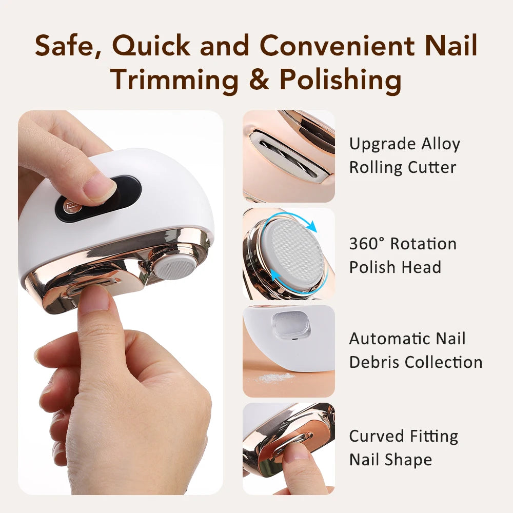 Automatic Electric Nail Clipper and Trimmer for All Ages - 6