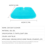 Breathable Honeycomb Gel Seat Cushion for Office and Car