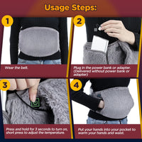 2-in-1 Electric Heated Abdomen and Hand Warming Belt