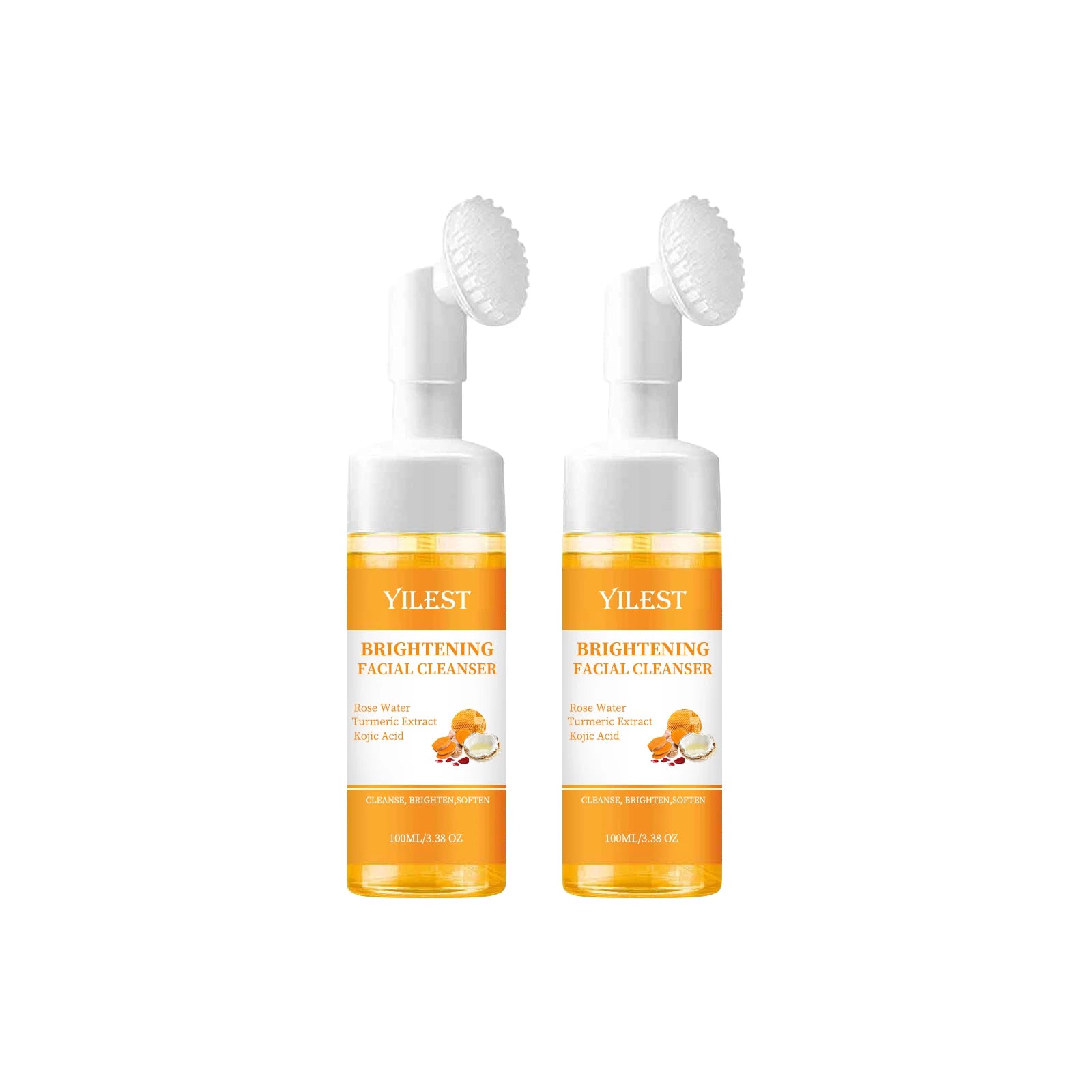 Brightening Turmeric Facial Cleanser with Exfoliating Brush - 10