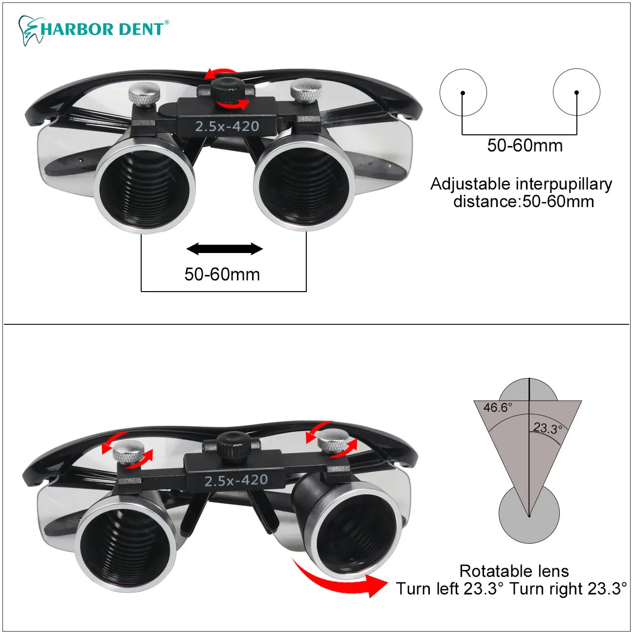 Professional Surgical Dental Loupes with LED Headlight - 3