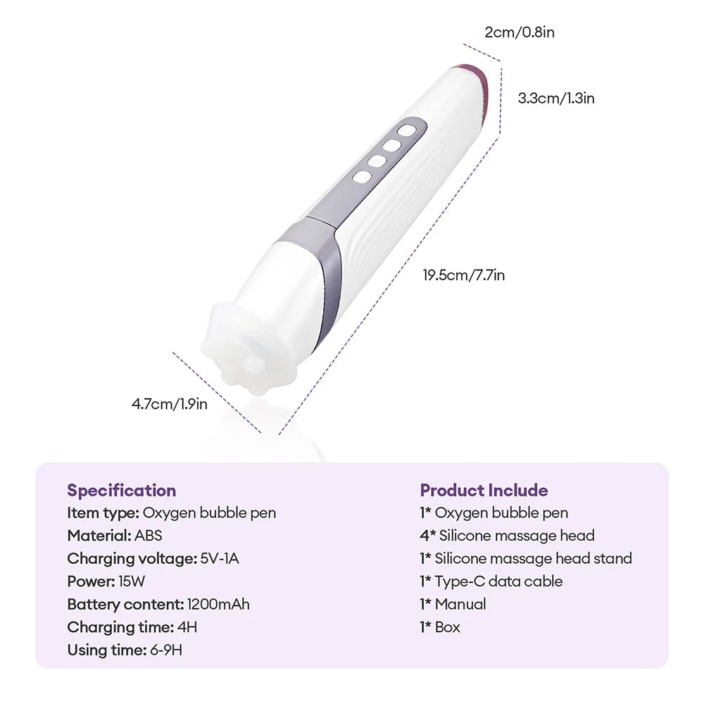 Portable CO2 Oxygen Bubble Facial Skin Care Device - 14