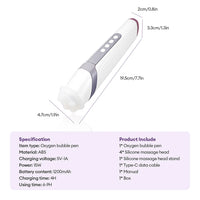 Portable CO2 Oxygen Bubble Facial Skin Care Device