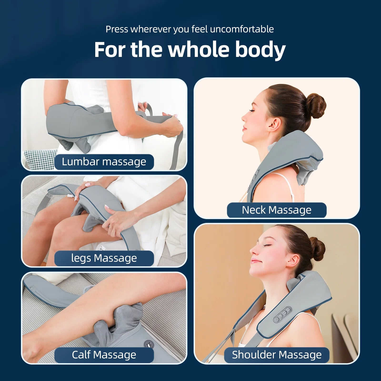 Wireless Shiatsu Neck and Shoulder Massage Shawl - 10