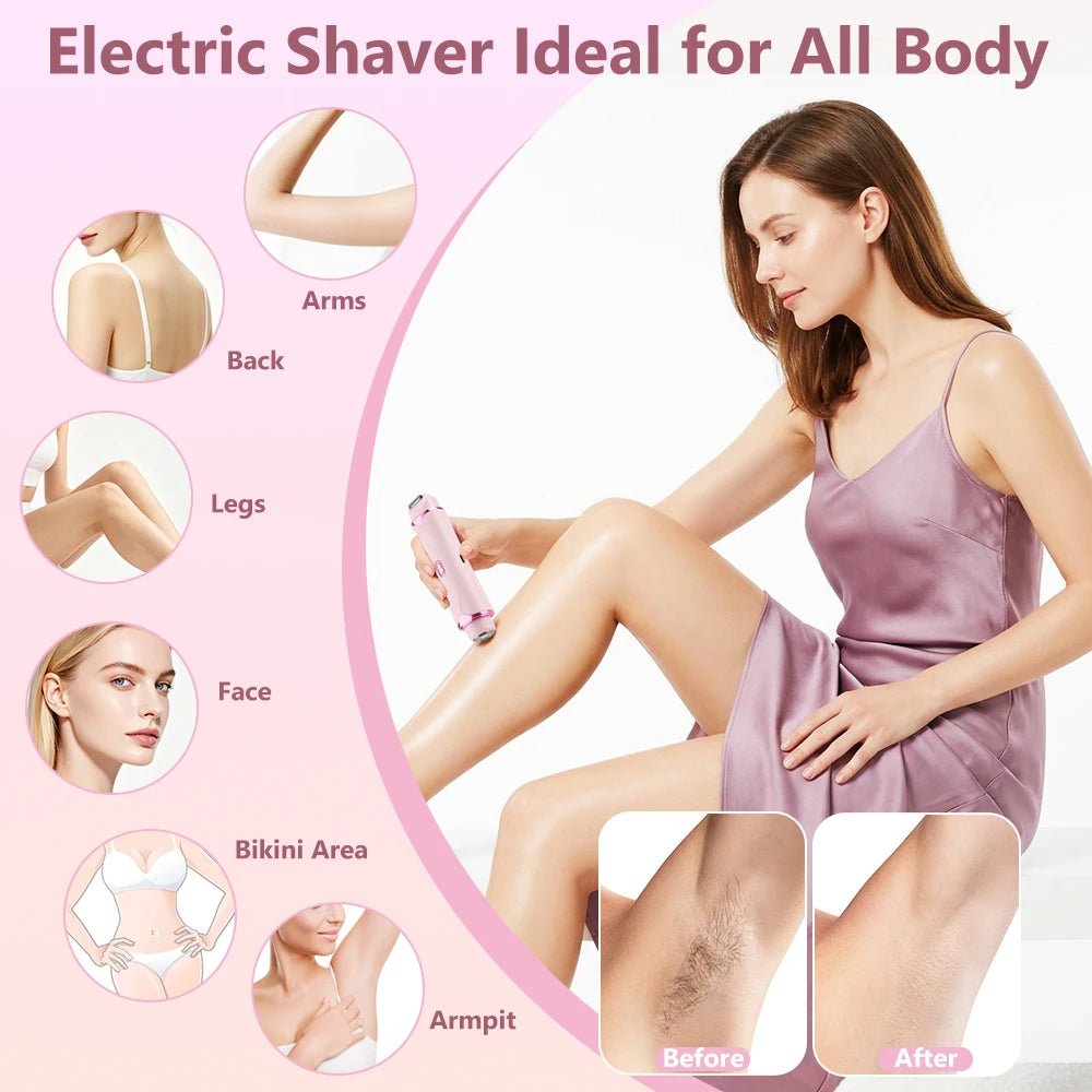 2-in-1 Painless Electric Bikini Trimmer & Body Shaver - 10
