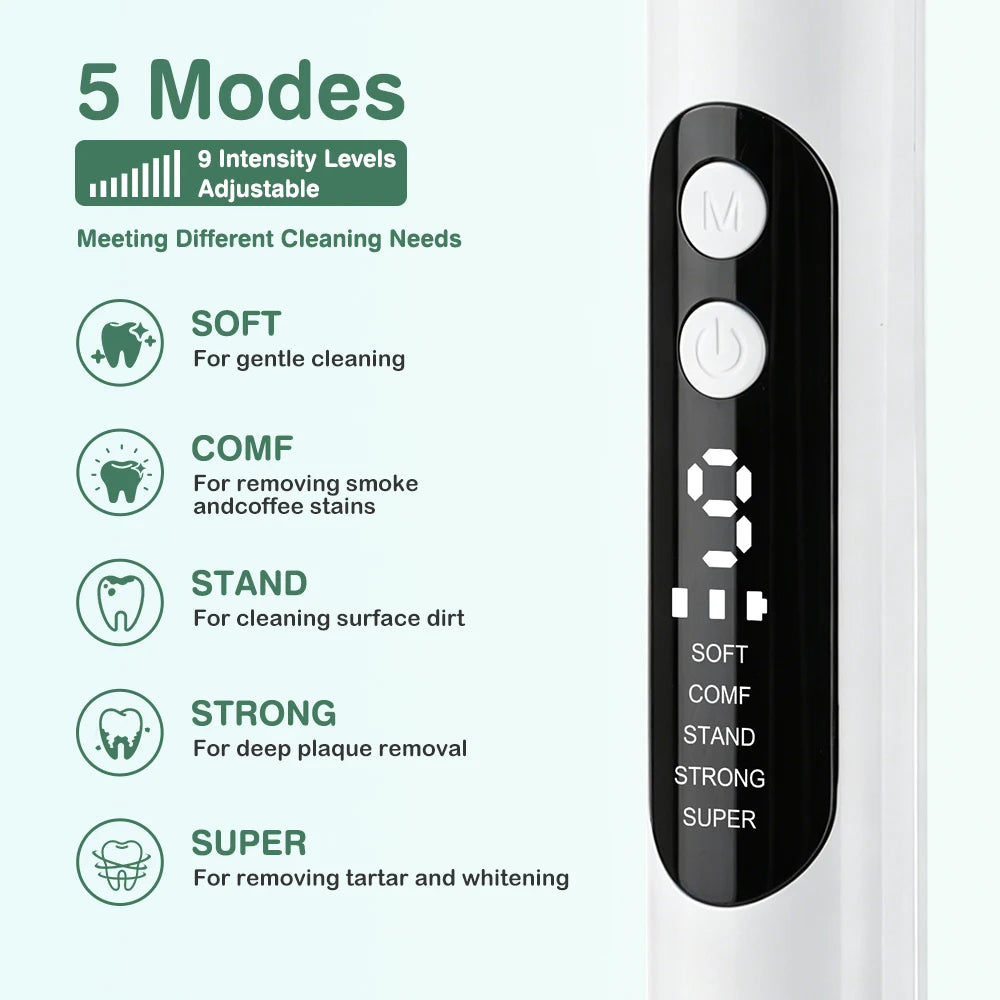 Ultrasonic Electric Teeth Tartar and Plaque Remover - 9