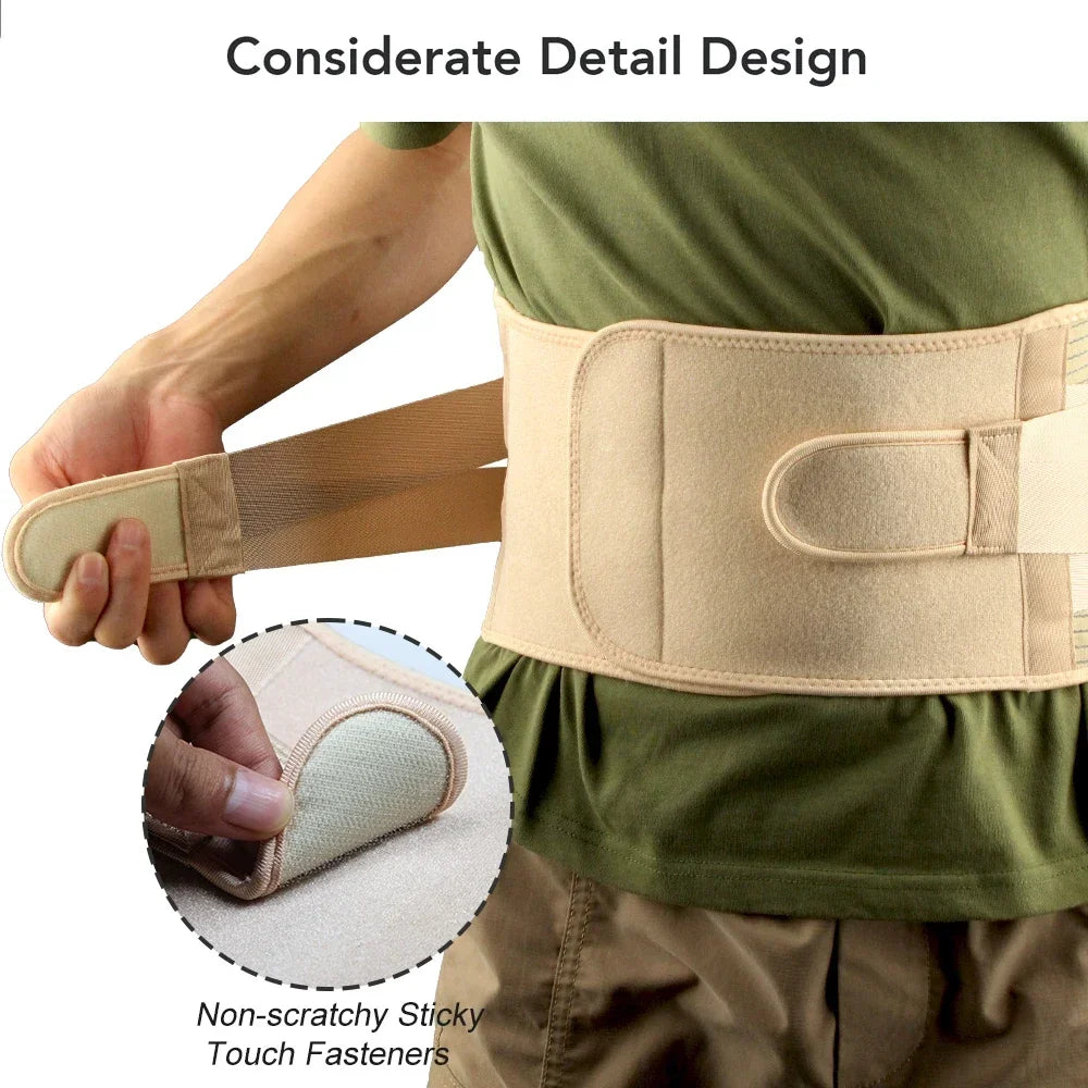 Adjustable Lumbar Support Brace for Lower Back Pain Relief - 3