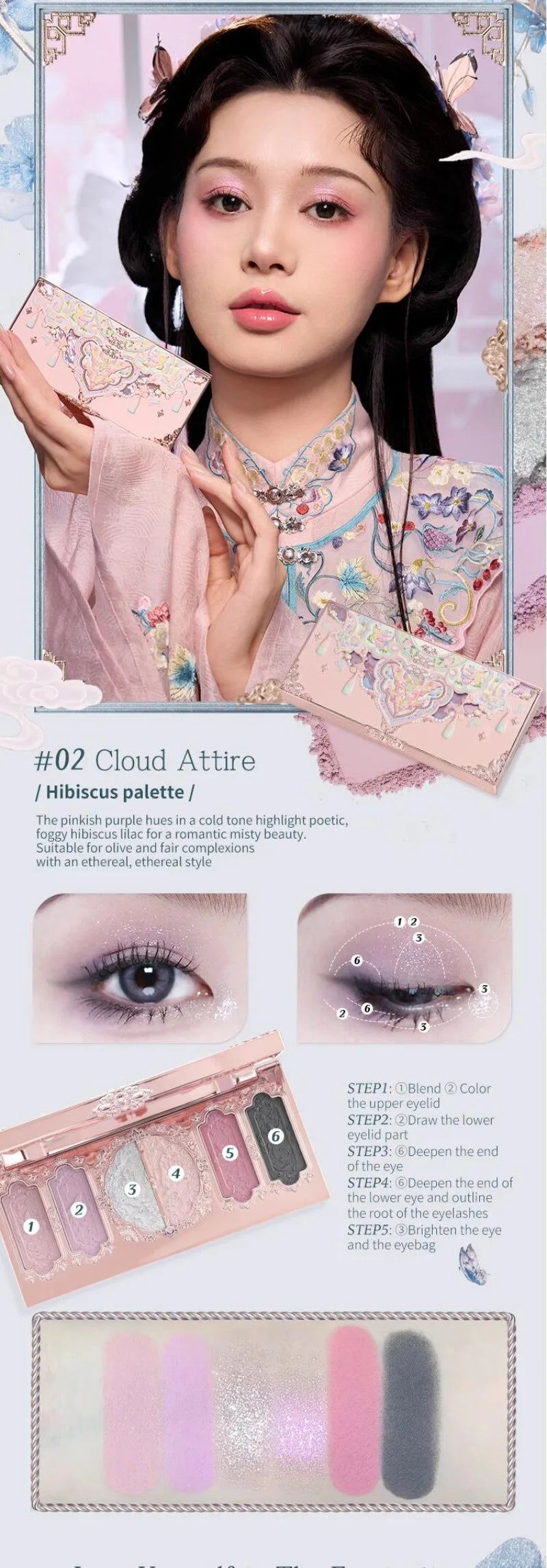 Butterfly Theme Elegant 3-Piece Makeup Gift Set - 4