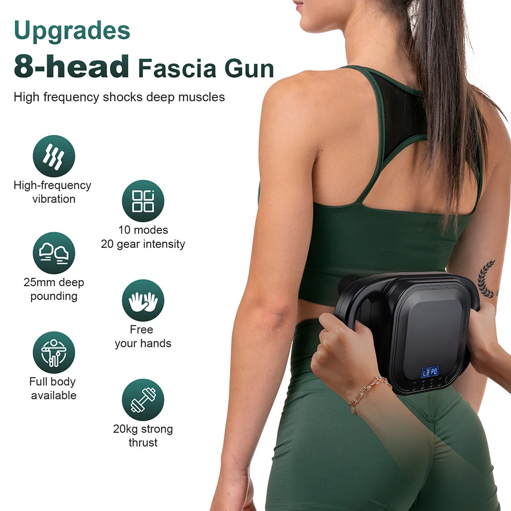 8-Head Deep Tissue Muscle Massage Gun - 3