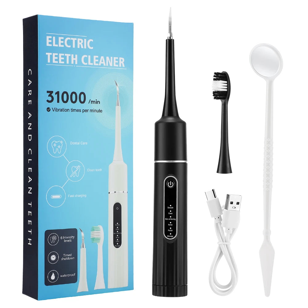 Electric Sonic Dental Calculus Remover & Teeth Whitening Kit - 36