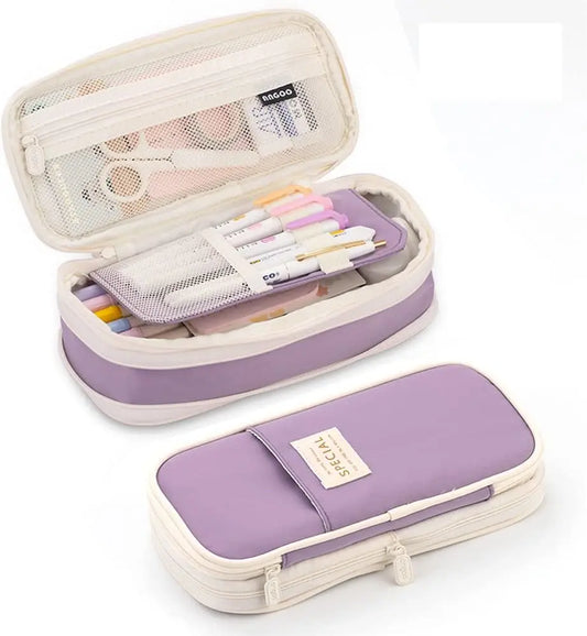 Large Capacity Double Layer Kawaii Pencil Case for Students