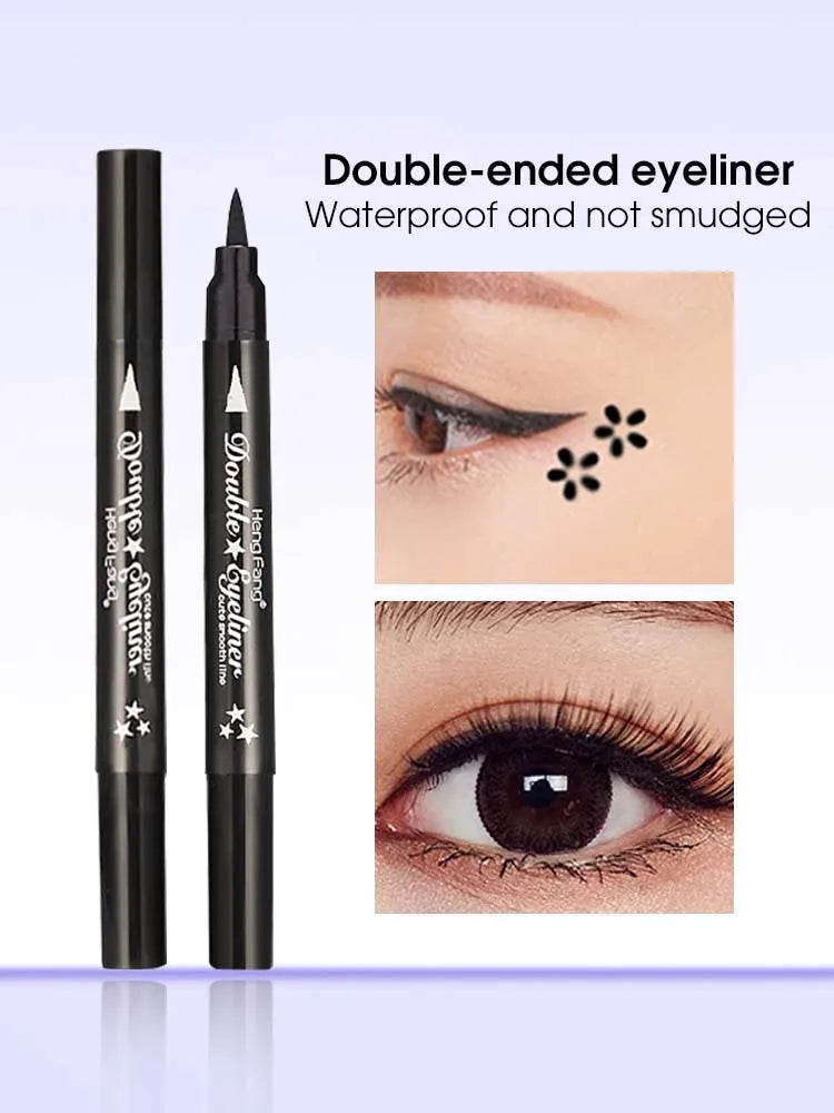 Double-Ended Waterproof Eyeliner with Decorative Stamp - 19