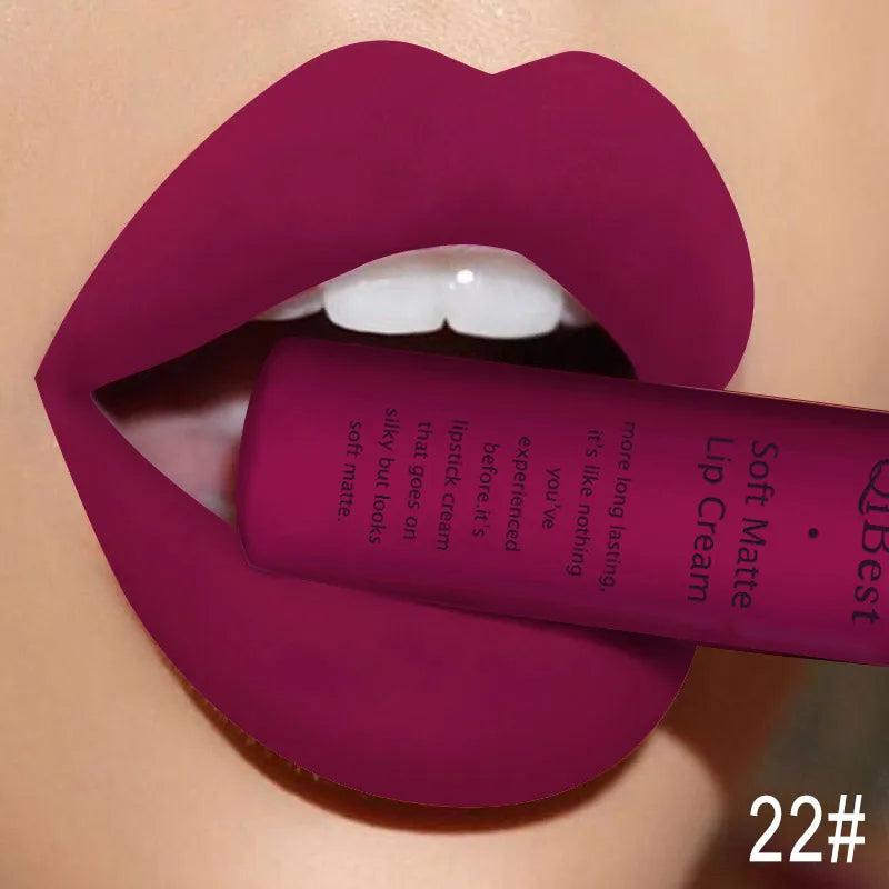 Long-Lasting Waterproof Velvet Matte Liquid Lipstick - 21