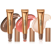 Liquid Contour, Blush and Highlighter Wand with Cushion Applicator