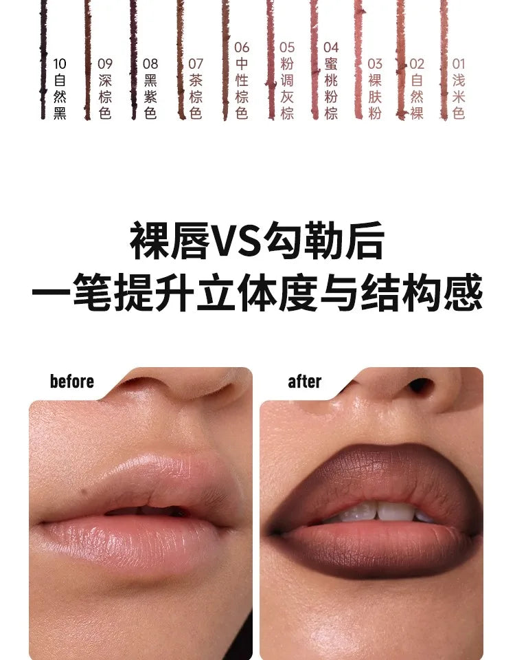 Velvet Matte Waterproof Lip Liner Pencil - 15