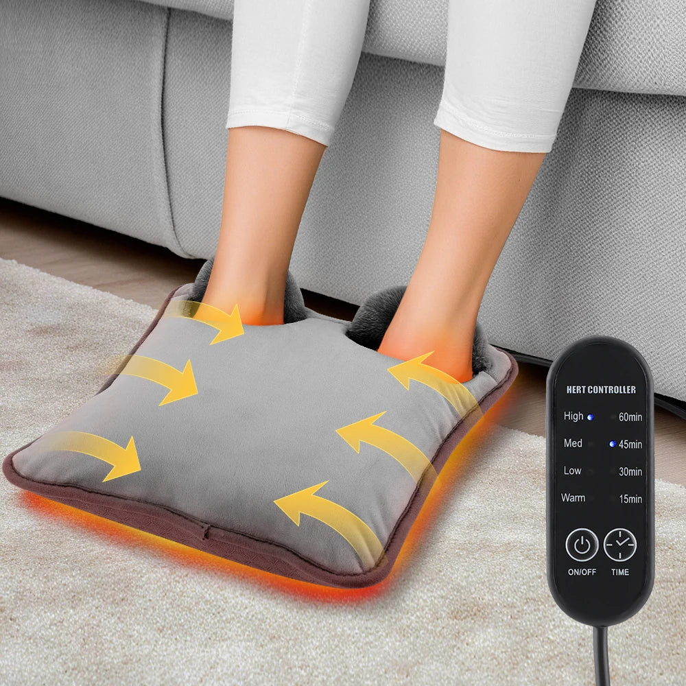 Electric USB Heated Foot Warmer with 4 Heat Levels