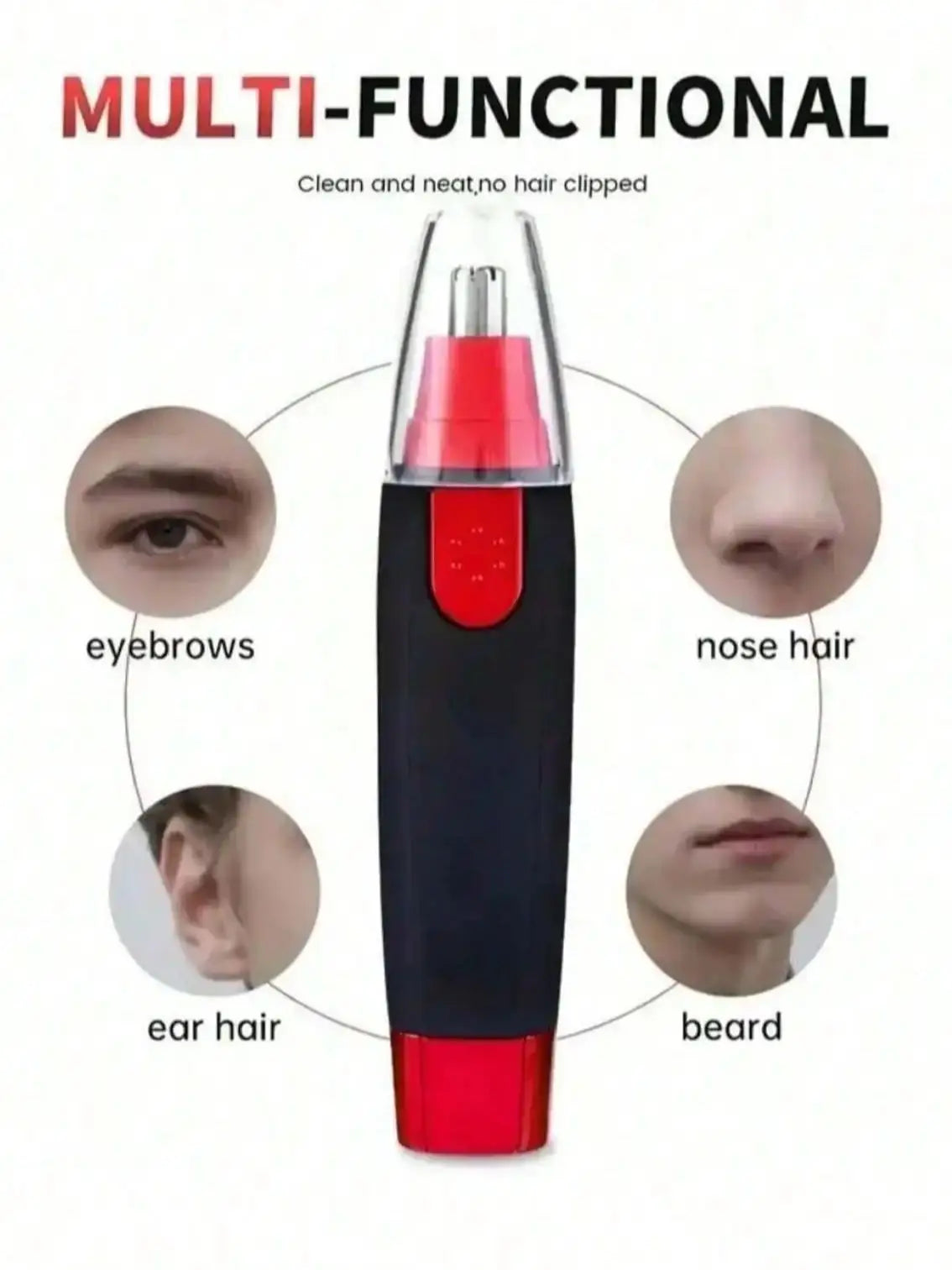 Electric Nose and Ear Hair Trimmer for Painless Grooming - 8