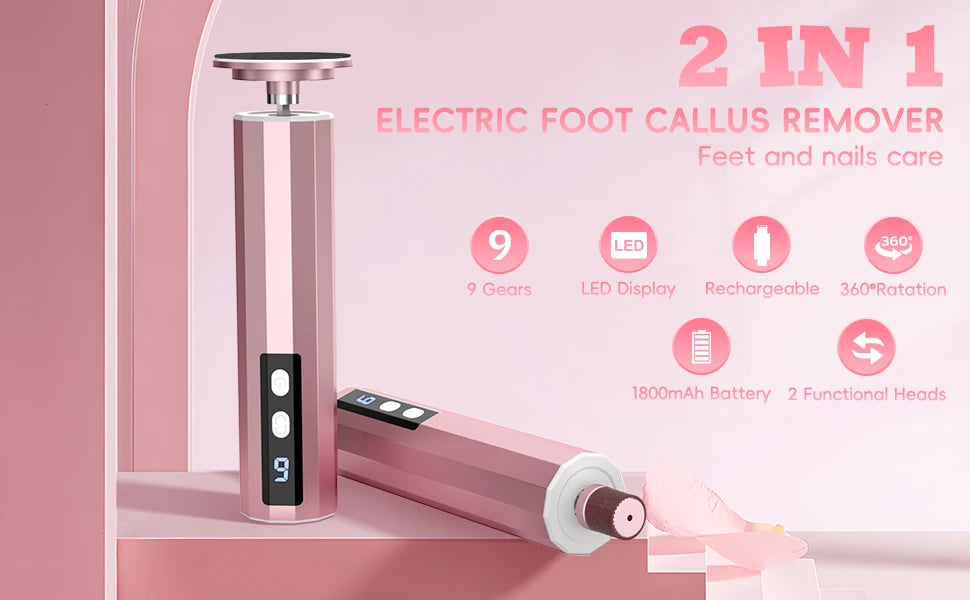 2-in-1 Electric Foot Callus Remover and Nail Polisher - 7