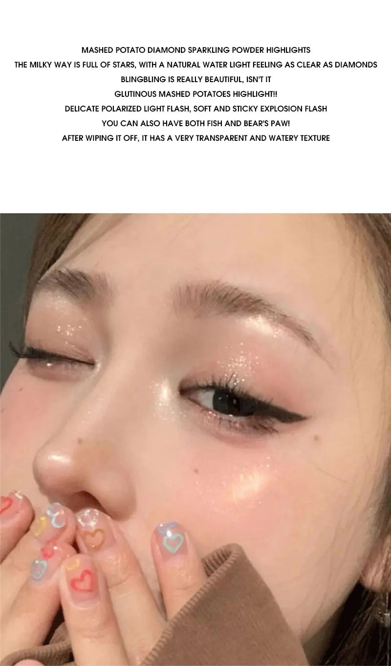 High-Gloss Pearl Highlighter Powder - 8