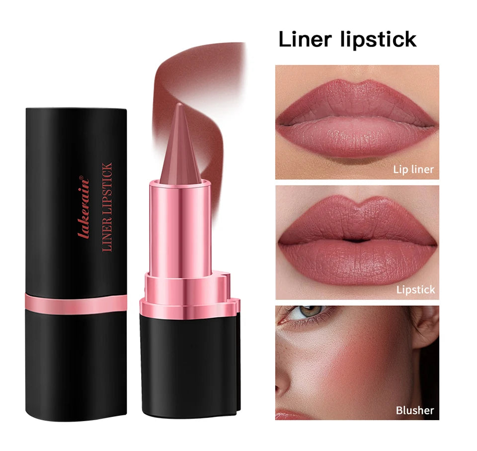 2-in-1 Waterproof Matte Lip Liner and Lipstick Crayon - 20