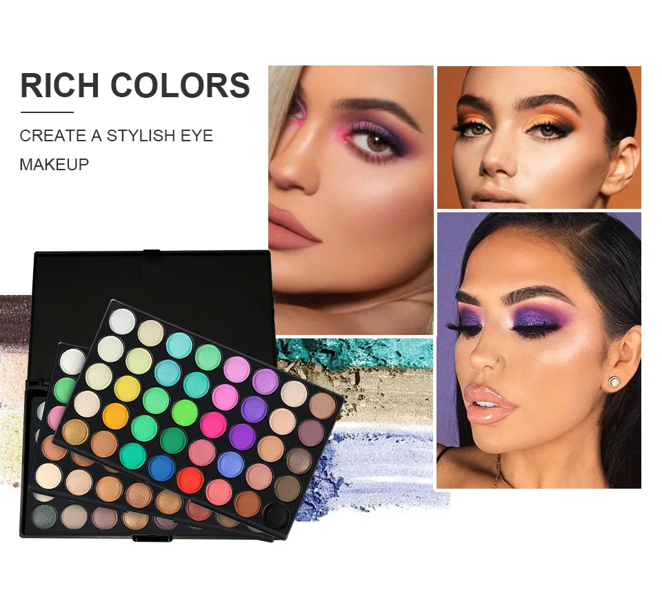 120-Color Professional Eyeshadow Palette for Every Look - 8
