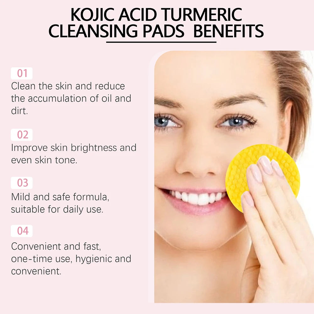 Turmeric and Kojic Acid Brightening Face Cleanser and Pad Set - 13