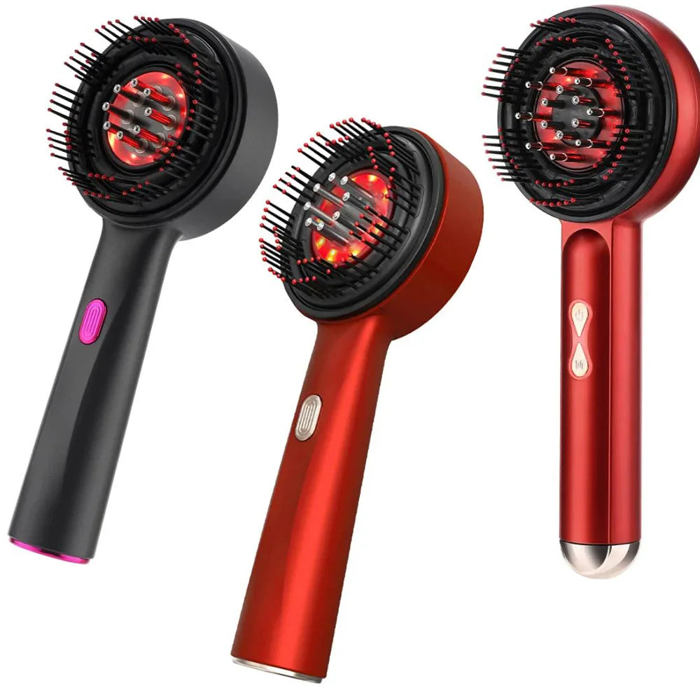 Electric Scalp Massager and Hair Growth Serum Applicator Comb
