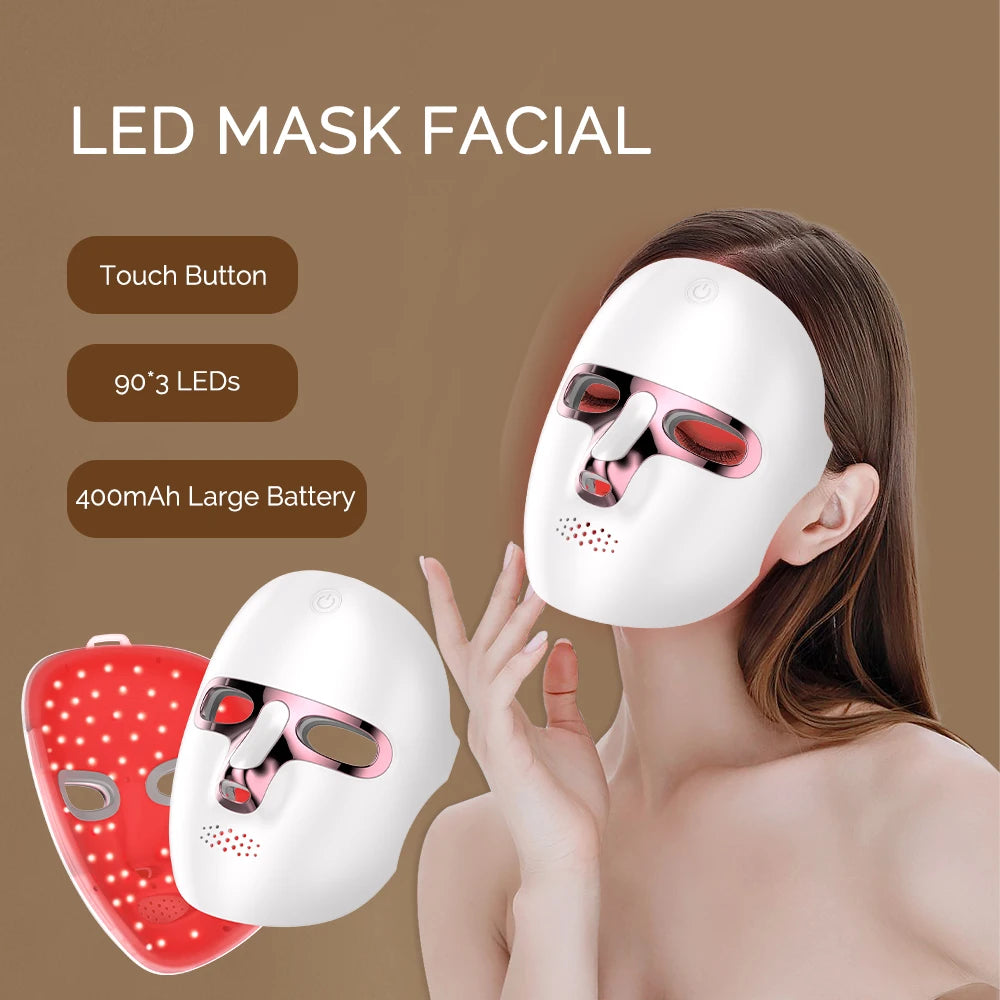 7-Color Photon LED Face and Neck Rejuvenation Mask - 16